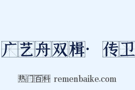 广艺舟双楫·传卫是什么意思的图片